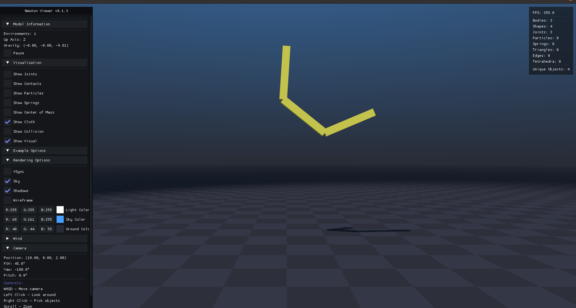 Three-Link Pendulum Simulation